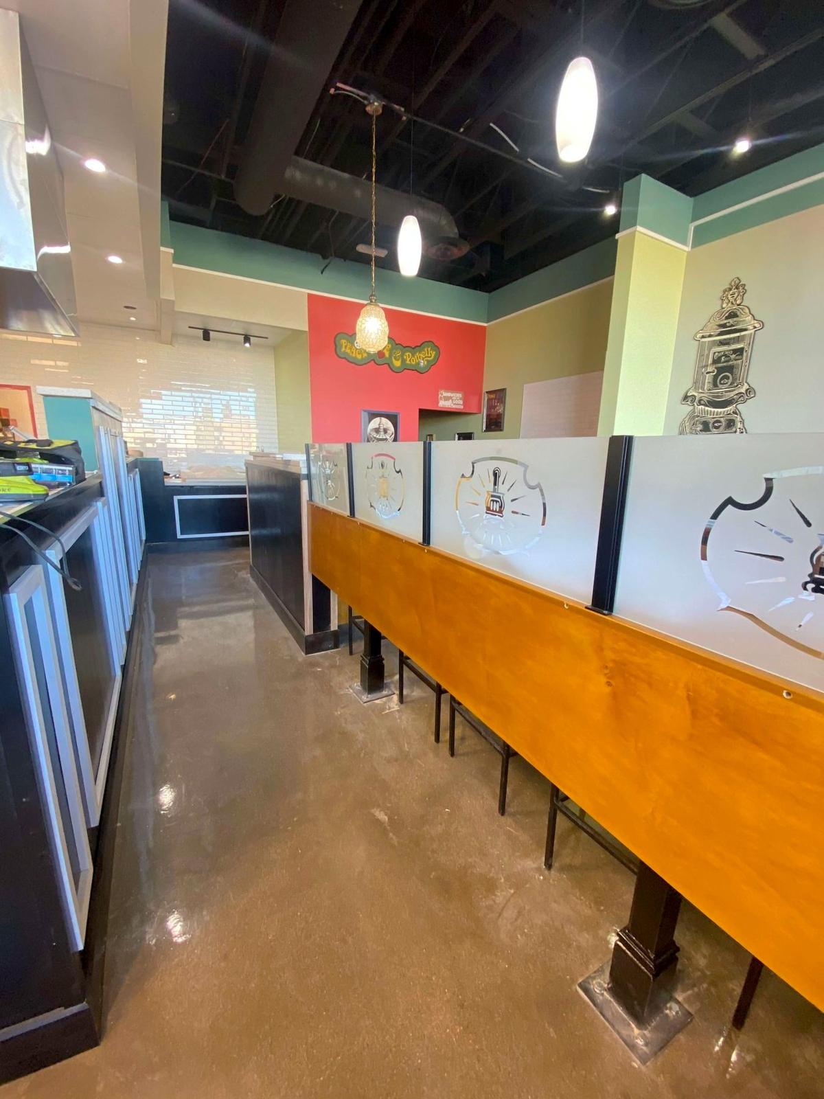 Potbelly Sandwich Shop dining room, restaurant tenant improvement, Las Vegas