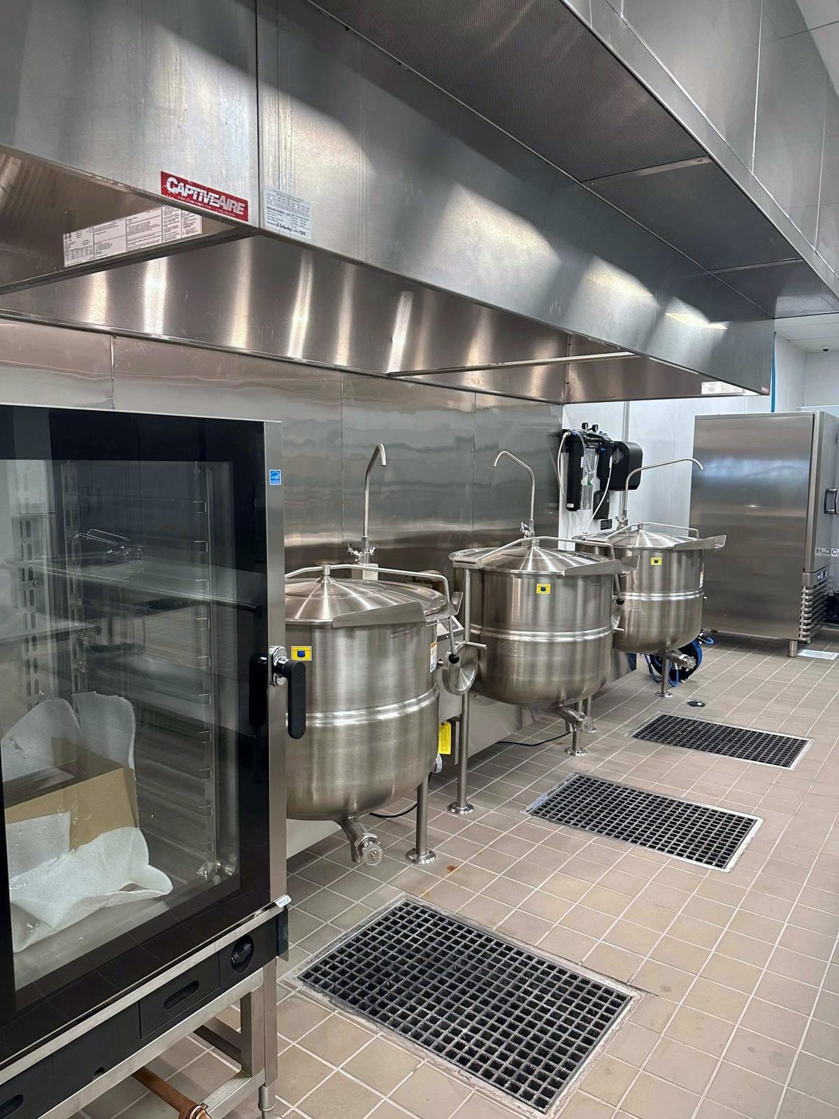 DTN Co. commissary kitchen with commercial cooking line, restaurant tenant improvement, Las Vegas