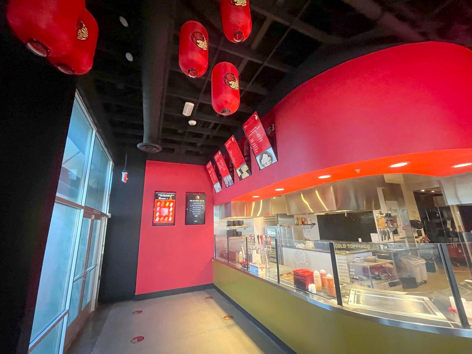 Dragon Tiger Noodle Co. order counter, restaurant tenant improvement, Las Vegas
