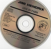 jimi hendrix bootlegs cds/live in paris / the swingin'pig 1989 tsp cd 016