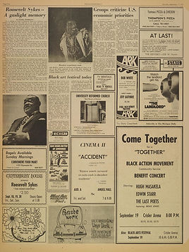 jimi hendrix newspapers 1970/ the michigan daily september 19, 1970