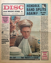 jimi hendrix newspaper 1970 /disc music echo september 19, 1970 / hendrix band splits again?