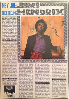 jimi hendrix newspaper 1967 /KINK 25/2/67