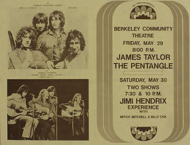 jimi hendrix memorabilia/ flyer 1970/ berkeley 1970