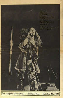 jimi hendrix newspapers 1970 / los angeles free press : october 16 1970