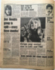 jimi hendrix newspaper 1969/disc & music echo january 11 1969