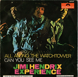 jimi hendrix collector singles 45t vinyls/ all along the watchtower can you see me spanish 1968