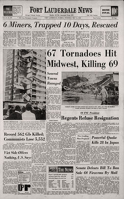 jimi hendrix newspaper/may 16 , 1968 Fort Lauderdale News