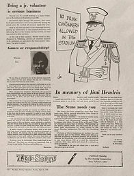 jimi hendrix collector newspaper 1970-09-24 The Scene, Evening Independent