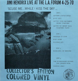 jimi hendrix vinyls bootlegs lp /jimi hendrix live at the los angeles forum " scuse me.... while i kiss the sky " tmoq