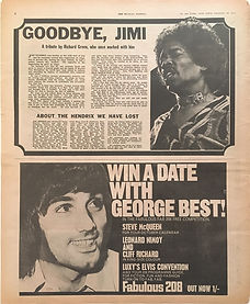 jimi hendrix newspapers: new musical express September 26, 1970