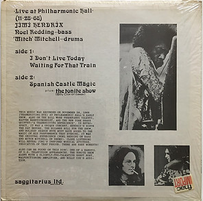 jimi hendrix bootlegs vinyls/1974 rare:live at philharmonic hall 11/28/68