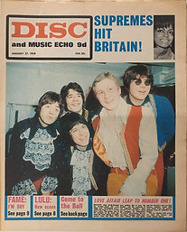 jimi hendrix newspapers/disc & music echo 27/1/68