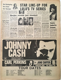 jimi hendrix newspaper/melody maker april 13 1968/hendrix booked for germany
