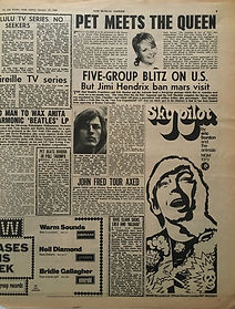 jimi hendrix collector newspaper/new musical express 27/1/68