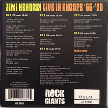 jimi hendrix collector cd rotily