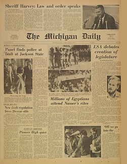 jimi hendrix newspapers 1968/ the michigan daily october 2, 1970