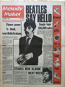 jimi hendrix collector newspaper/melody maker 2/12/1967