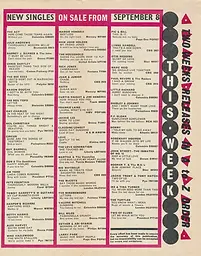 jimi hendrix collector 1967 /THE NEW SINGLES 1967 / september 8, 1967 on sale from