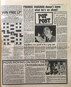 jimi hendrix collector newspapes/disc music echo 30/9/67 discword