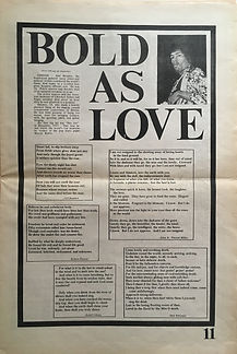 jimi hendrix newspapers: big fat October 1970 bold as love