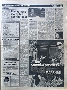 jimi hendrix collector newspaper/melody maker AD marshall jimi hendrix experience/the sound of success 28/10/1967 melody maker