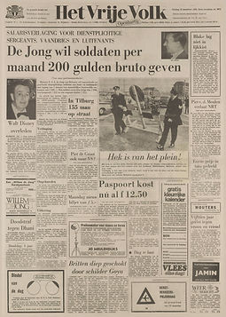 jimi henrix newspaper/ het vrije volk dec.16, 1966