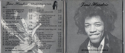 jimi hendrix collector cd bootlegs/2cd jimi hendrix the sotheby's private reels/1994