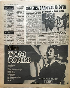 jimi hendrix newspaper/disc music echo july 13 1968 top ten LPs smash hits N°8
