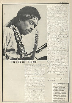 jimi hendrix newspapers 1970 / nola express october 2, 1970