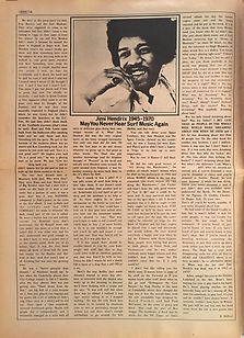 jimi hendrix newspapers: creem October 1970