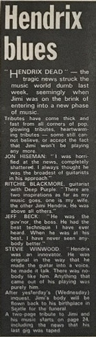 jimi hendrix newspapers: melody maker / September 26, 1970