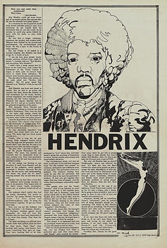 jimi hendrix newspapers 1970 / tribe berkeley : September 25,1970
