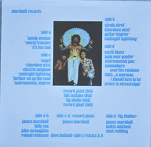 jimi hendrix collector vinyls bootlegs lp/ ladyland in flames
