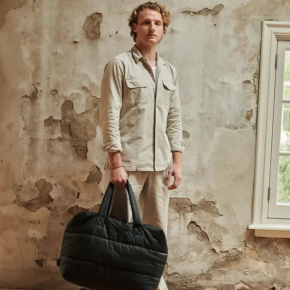 Thumbnail: Tinne+Mia Camill big puffy weekend bag | black
