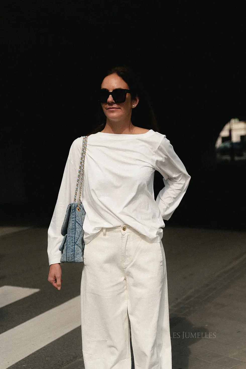 Thumbnail: Tamsin long sleeve top ecru