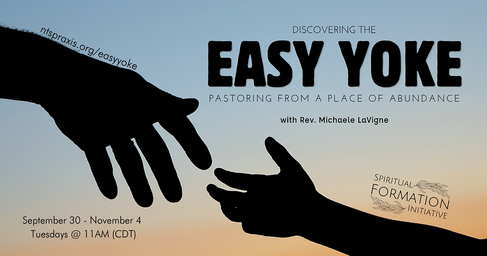Discovering the Easy Yoke: Pastoring from a Place of Abundance
