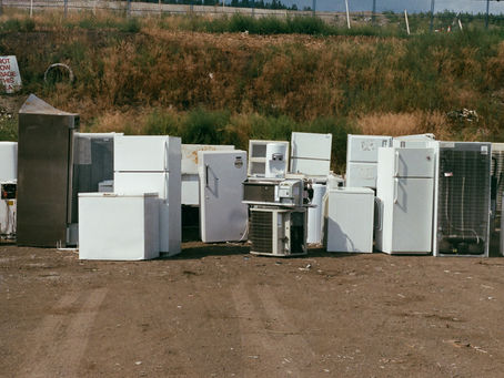 Old appliances at a landfill