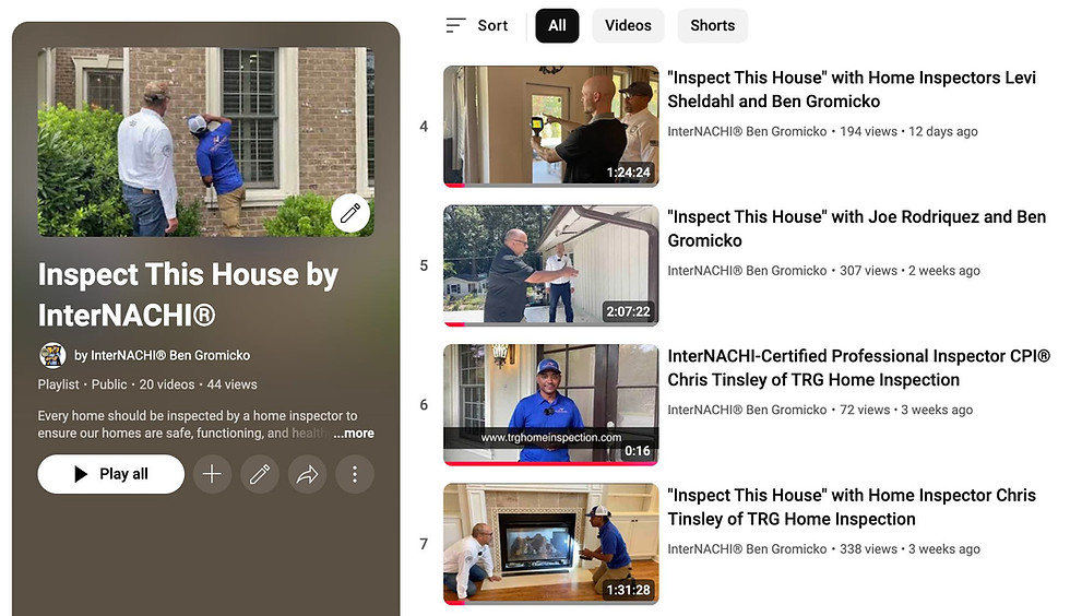 inspect this house video playlist
