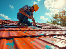 home inspector on roof