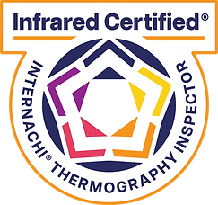 infrared certified thermography inspector logo certifying infrered home inspection and property inspection capability.