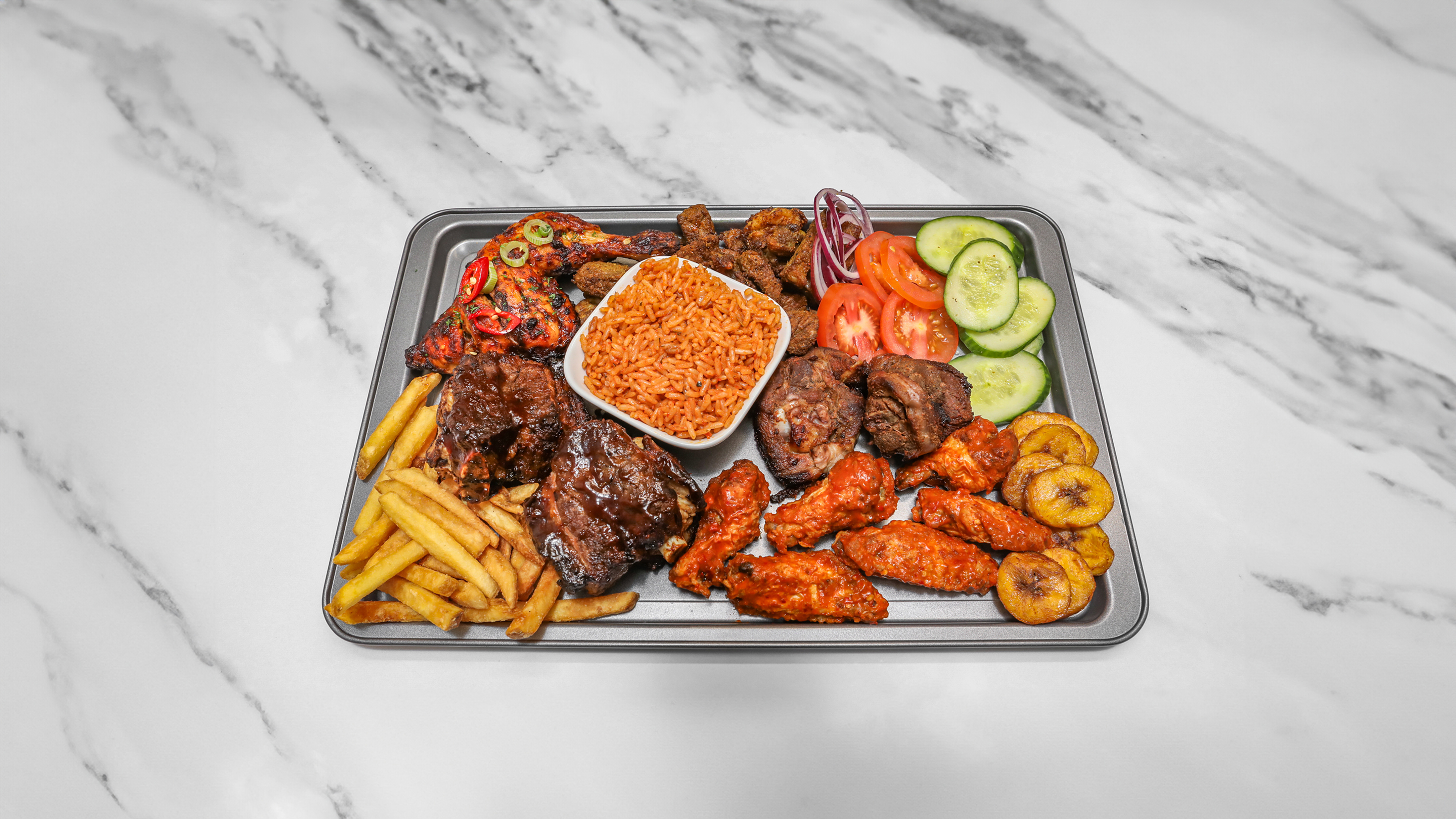 Arranged Food and Objects