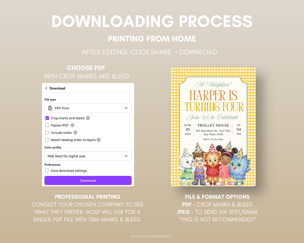 Thumbnail: Daniel Tiger Digital Birthday Invitation