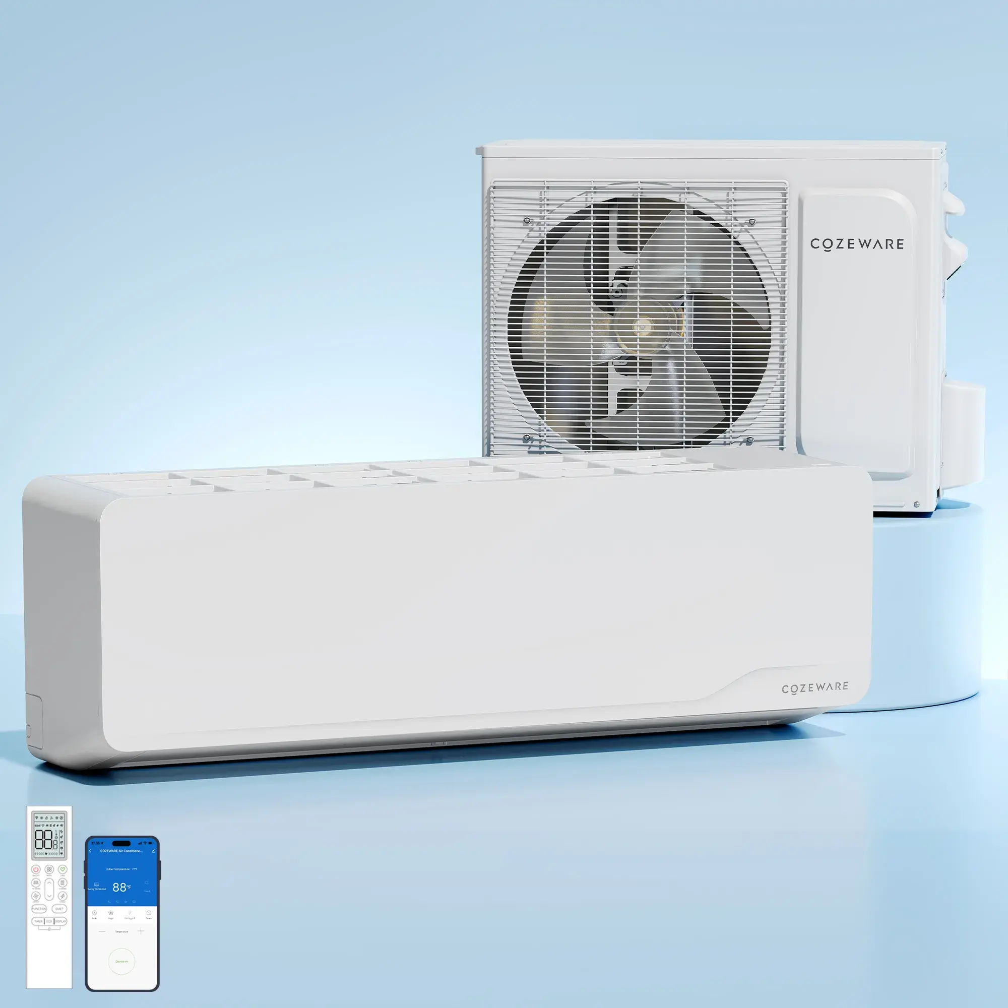 COZEWARE Durable Series Split Mini Air Conditioner (with heat pump), 115V