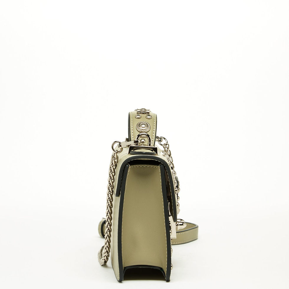 Thumbnail: Small Leather Crossbody Bag Sage Green Purse