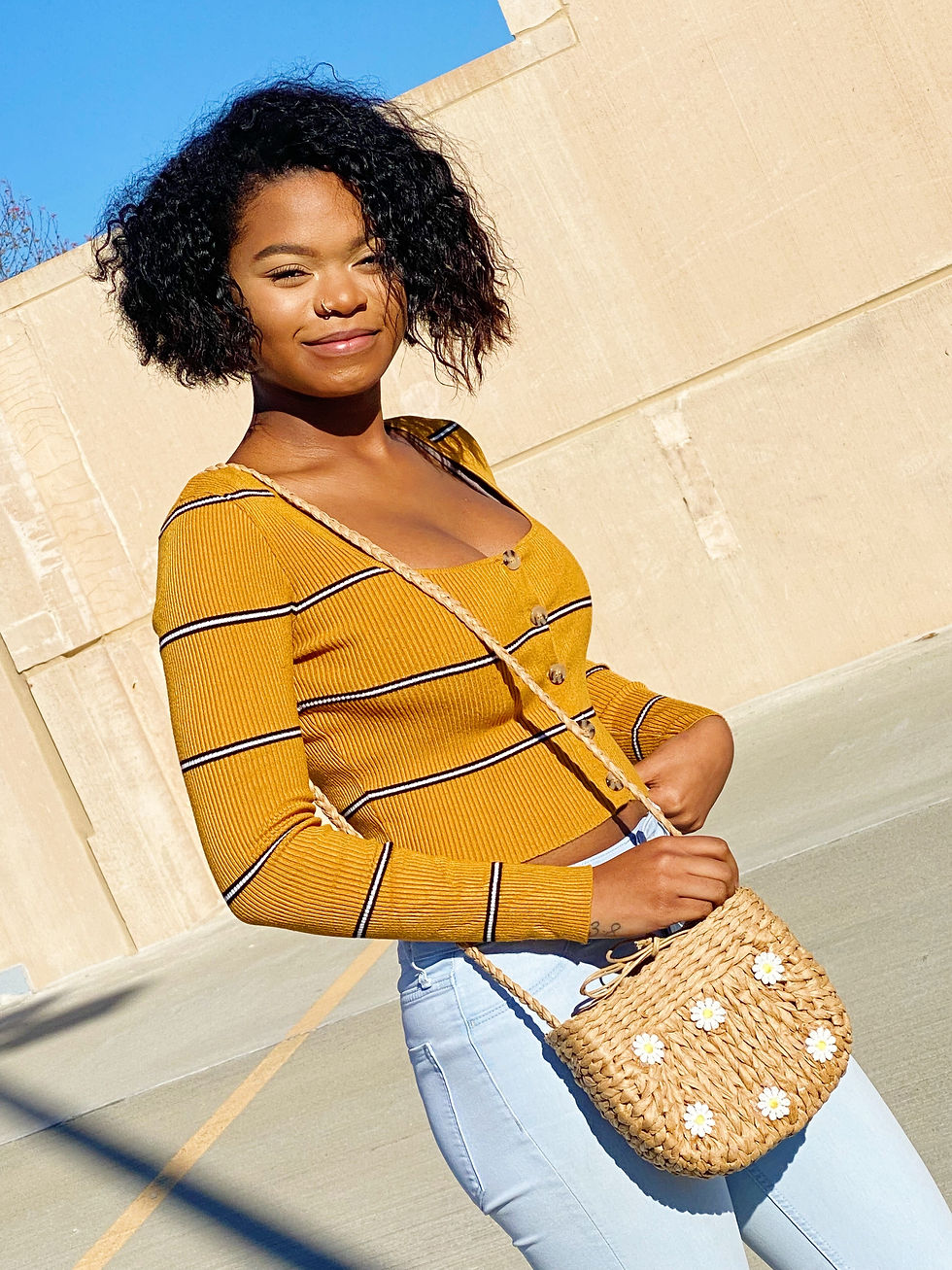 Thumbnail: Juicy Bloom Straw Crossbody Bag