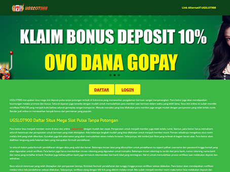 UGSLOT900 Agen Judi Slot Gacor Terpercaya Tanpa Potongan