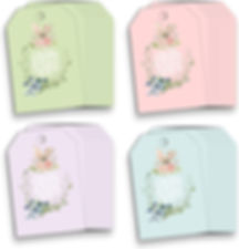Mobiusea Creation Easter Tags | Linen Cardstock | 48-Pack for Easter Gift Bags