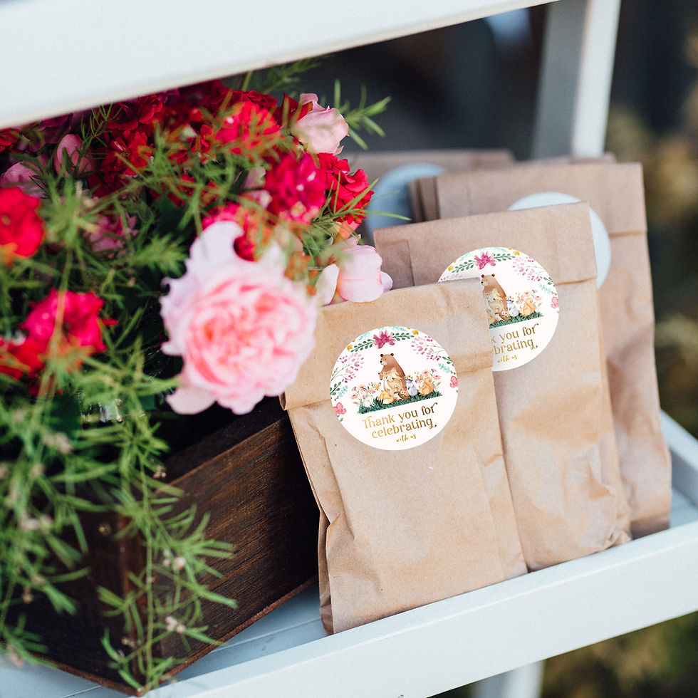Thumbnail: Woodland Animal Party Favor Labels