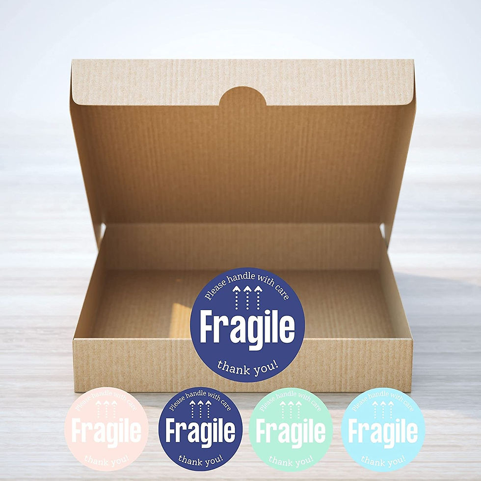 Thumbnail: Mobiusea Creation Fragile Stickers Roll | 2 Inch | Waterproof | 4 Pastel Color